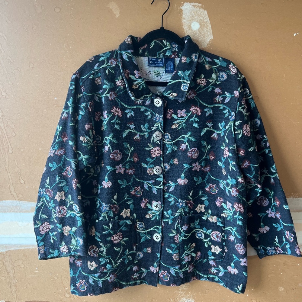 Jane Ashley Floral Chore Coat